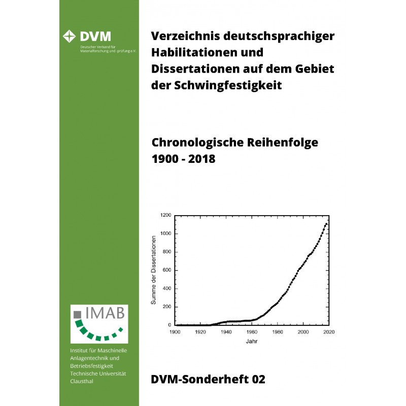 DVM Sonderheft 02 - Verzeichnis deutschsprachiger Habilitationen und Dissertationen auf dem Gebiet der Schwingfestigkeit