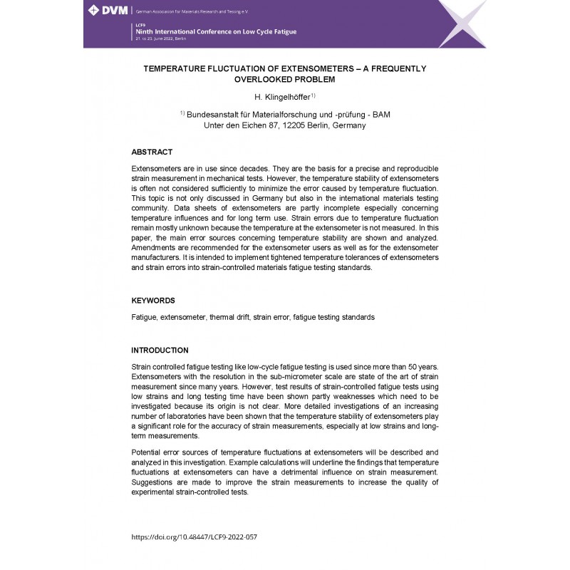 Temperature fluctuation of extensometers – a frequently overlooked problem