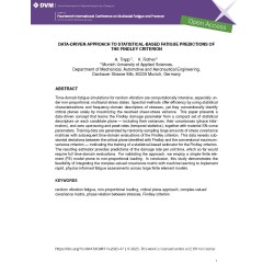 Data-Driven Approach to Statistical-Based Fatigue Predictions of the…
