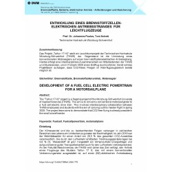 ENTWICKLUNG EINES BRENNSTOFFZELLENELEKTRISCHEN ANTRIEBSSTRANGES FÜR LEICHTFLUGZEUGE